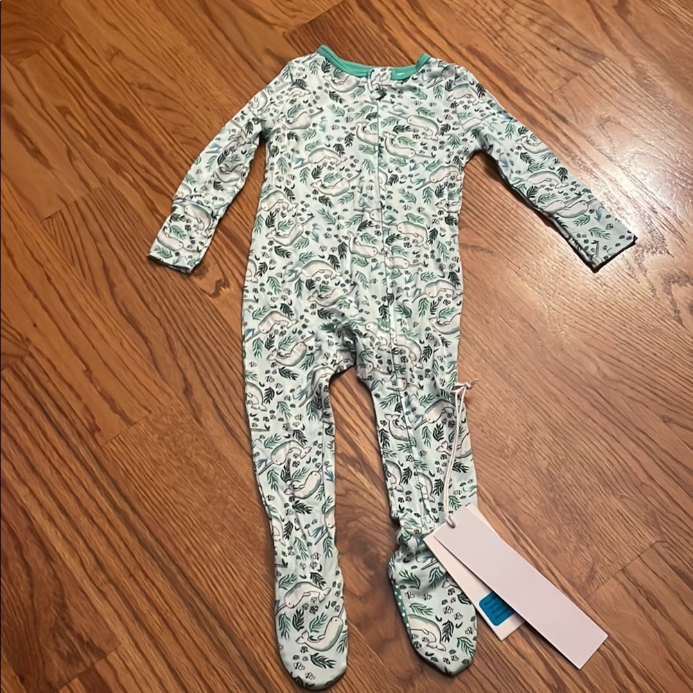 NWT Free Birdees Kids One Piece Pajama - Narwhal Pattern